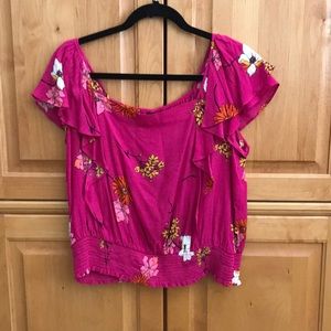 A.N.A  Lrg pink and floral blouse. Brand new